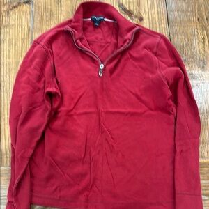 Banana Republic Red Zip Up Sweater